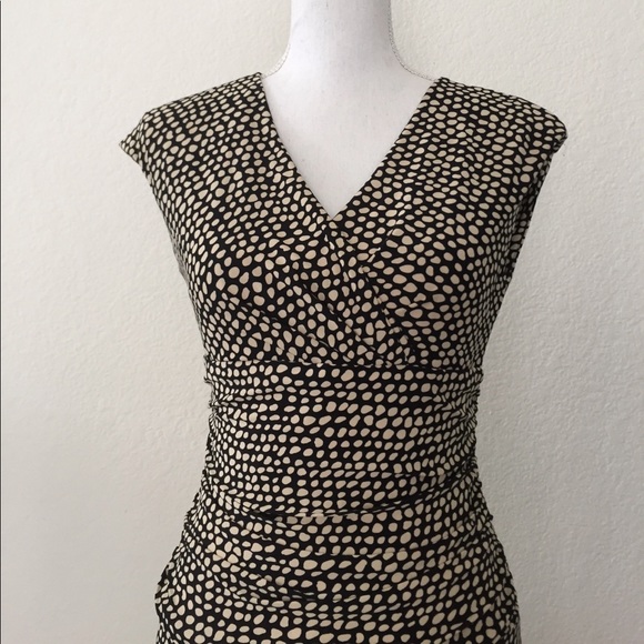 NWOT  Chaps black & tan dress. Size Small. - Picture 2 of 6